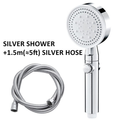 High Pressure Bath Shower Head 5 Mode Large Chrome Handset Heads Water Saving - Image 5