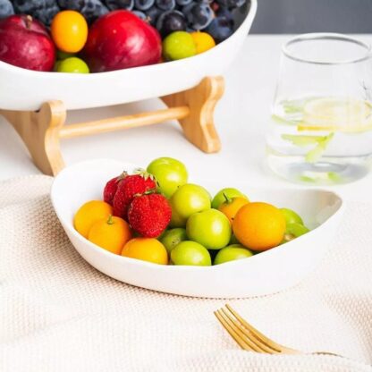 Multifunction Fruit Basket 3Tier Ceramic Bowl Countertop Fruit Bowl Vegetable - Image 6