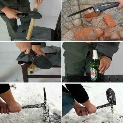 Multifunction Portable Mini Folding Shovel Outdoor Camping Spade Compass UK - Image 3