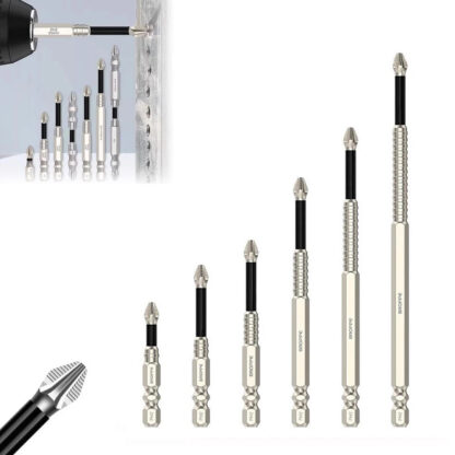 6PCS High Magnetic Screw Driver Drill Bit Set Magnetic Drill Bits Anti-Slip UK - Image 6