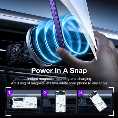 Magnetic Wireless Car Charger Mount Holder Magsafe For15 14 13 12 - Image 6