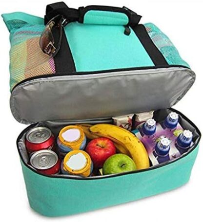 Waterproof Beach Bag With Cooler Compartment - Beach Bags Waterproof Sandproof For Women, Pool Bag & Beach Tote Bag - Image 3
