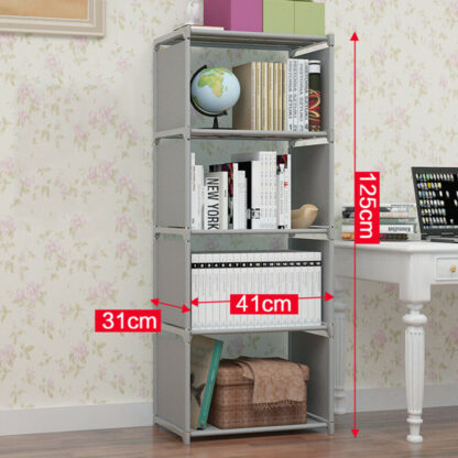 Oxford 4 Cube Bookcase 5 Tier Shelf Display Furniture Storage Unit BooK - Image 9