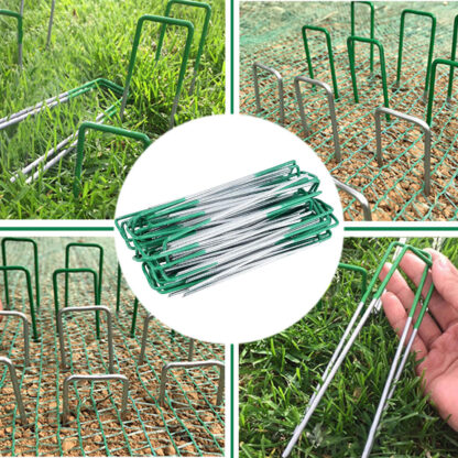 Weed Fabric Galvanised Staples Garden Turf Pins Securing Pegs U Artificial Grass - Image 10