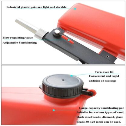 14  Air Portable Sandblasting Gun Hand Held Sand Blaster Shot Media Blasting UK - Image 10