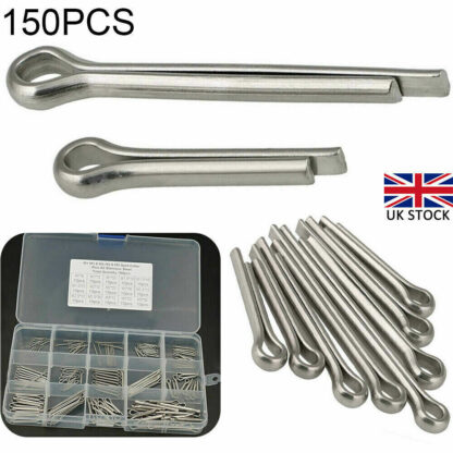 UK 150Pcs Split-Pins   Split Cotter Pins Stainless Steel A2 Marine Grade   304 - Image 3