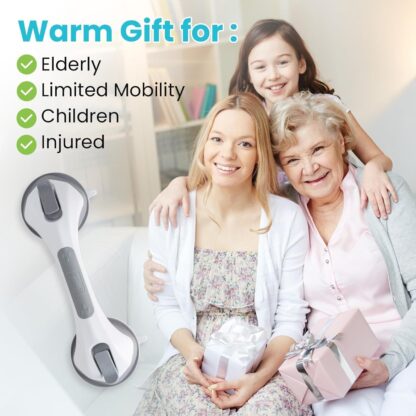 2 X SAFETY SUPPORT HAND RAIL HANDLE BAR GRIP GRAB SUCTION BATH BATHROOM SHOWER - Image 6