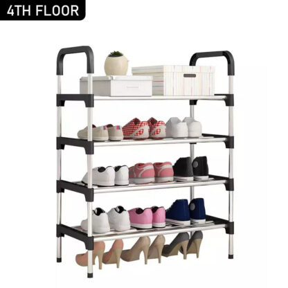 4TIER Shoe Rack Stand Heavy Duty Sturdy Storage Lightweight Compact Space Saving - Image 2