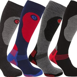 4 Pack Mens Performance Ski Sock Long Thermal Winter Designer Snowboard Socks | eBay UK