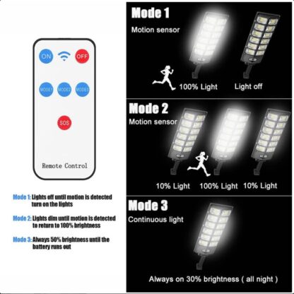 Commercial  504 LED Outdoor Dusk To Dawn Solar Street Light Road Lamp - Image 7