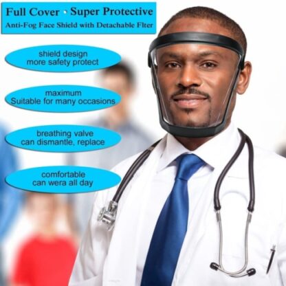 Anti-fog Full Face Shield Super Protective Head Cover Transparent Safety Mask - Image 7