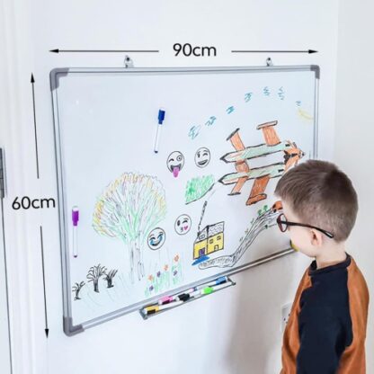 MAGNETIC WHITEBOARD SMALL LARGE WHITE BOARD DRY WIPE NOTICE OFFICE SCHOOL HOME - Image 10