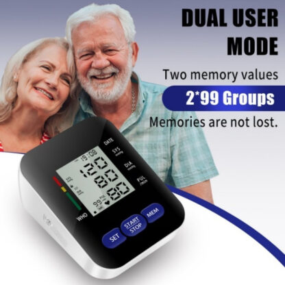 Multifunctional Home Blood Pressure Monitor With Cuff, Records 99 Measurements And Tracks Heart Rate - Image 5