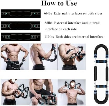 Twister Arm Trainer, Adjustable Chest Workout Equipment, Arm Trainer for Men, Arm Exercise Equipment, Chest Trainer for Men, Shoulders and Forearms Muscle Training Fitness Equipment - Image 6