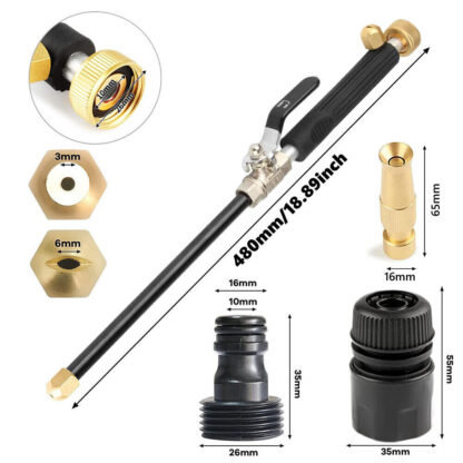 High Pressure Power Washer Wand 3 Spray Nozzles Garden Car Water 2 Connectors UK - Image 5