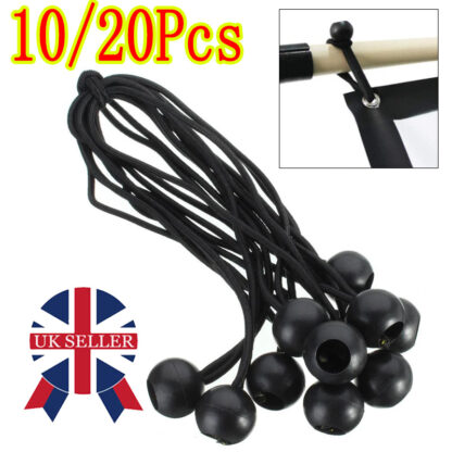 10  20  Bungee Ball Cords Heavy Duty Tarp Bungees Ties Elastic Tie Down Straps - Image 7