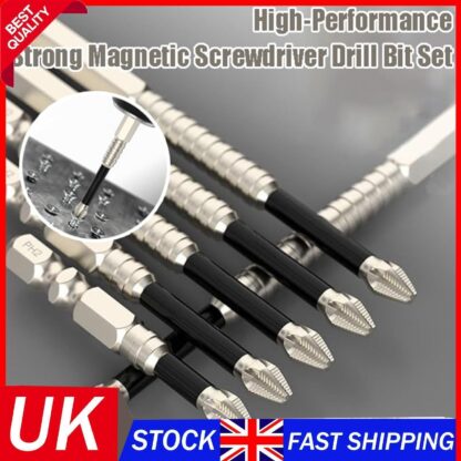 6PCS High Magnetic Screw Driver Drill Bit Set Magnetic Drill Bits Anti-Slip UK - Image 7