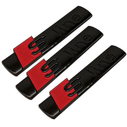 Gloss Black S Line Badge Emblem 1 Grill 3 Stickers For A3 A4 A5 A6 A8 TT Q7 - Image 10