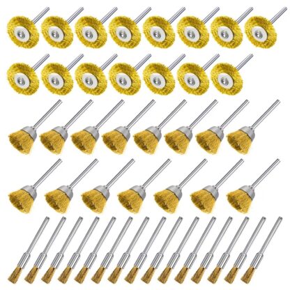 45Pcs Brass Polishing Wire Cup Mix Brush Set For Dremel Rotary Tool Accessories - Image 10