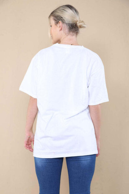 Ladies Oversized Sequin Eye Printed Short Sleeves T Shirt Top - Image 6