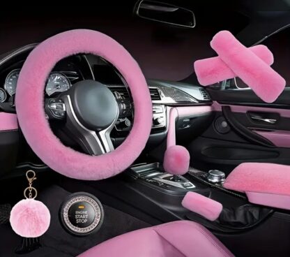 8-piece Plush Steering Wheel Set - Image 6