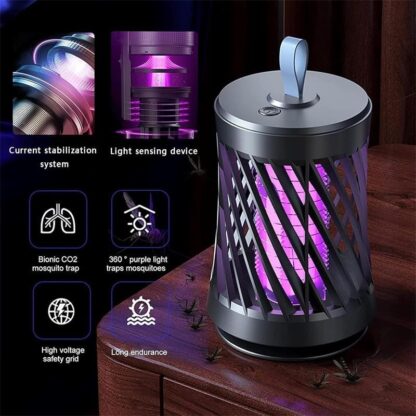 Mosquito Killer Lamp Electric Rechargeable Bug Zapper Fly Insect Trap UV Light - Image 8