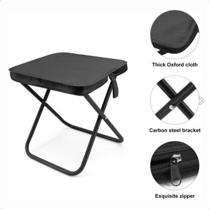 Folding Stool Camping Chair Seat Portable Mini Stool Outdoor Picnic Fishing BBQ - Image 5