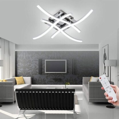 Ceiling Light 4 Wave Lights Modern Kitchen Living Room Bedroom Lamp LED Dimmable - Image 5