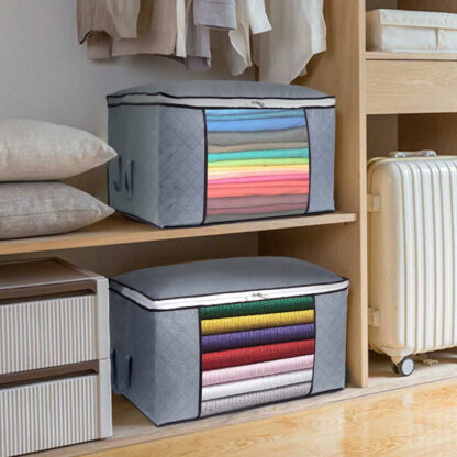 4Pcs Clothes Storage Bags Zipped Organizer Underbed Wardrobe Cube Closet Boxes - Image 3