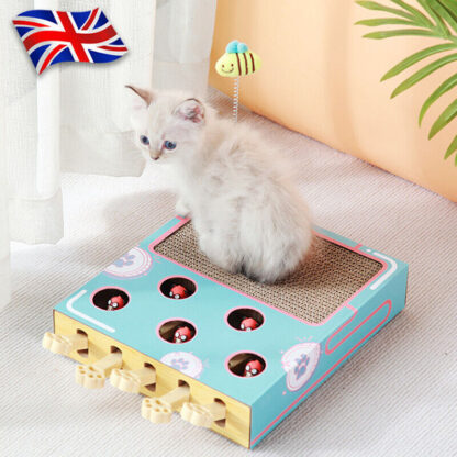 Cat Toy Whack-a-Mole Cat Scratching Board Toy Grinding Claw Rest Play Funny Cat - Image 2