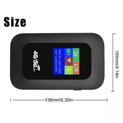 Portable Unlocked 5G LTE Wireless WiFi Router Mobile Broadband LCD MIFI Hotspot - Image 3