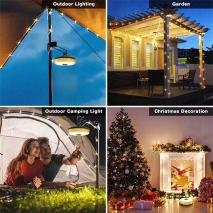 10M Outdoor Camping String Lights Festival Tent Light USB Charging Hanging Lamps - Image 6