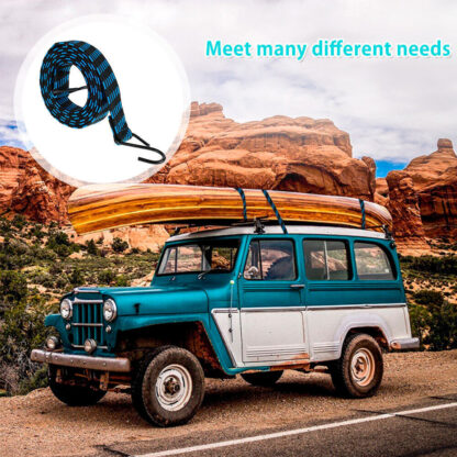 5XHeavy Duty Elastic Luggage Bungee Rope Cords Strap Strong Hook Car&Bike Tie UK - Image 5