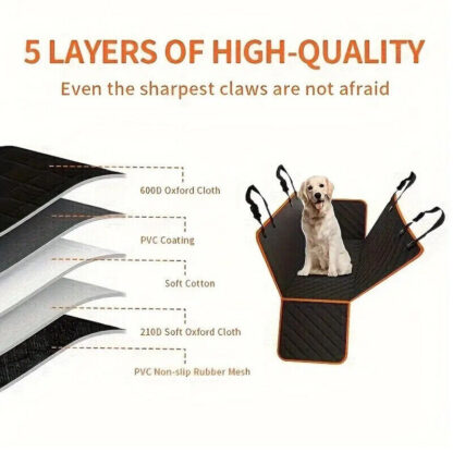 Waterproof Pet Car Seat Cover Dog Safety Protector Mat Front Back Seat Hammock H - Image 2