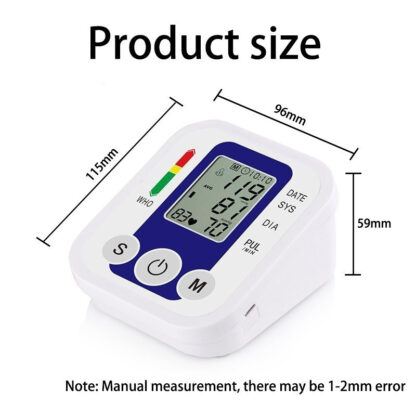 Multifunctional Home Blood Pressure Monitor With Cuff, Records 99 Measurements And Tracks Heart Rate - Image 6