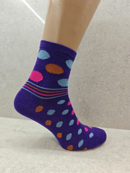 6  12  24 Pairs Womens Socks Mixed Striped  Polka Dot Designs - Image 5