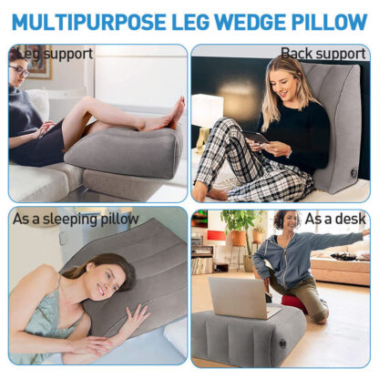 Inflatable Elevation Wedge Leg Foot Rest Raiser Support Pillow Cushion With - Image 7