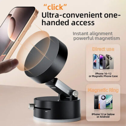 NEW Vacuum Magnetic Suction Cup Car Phone Holder Stand Car Mount 360 Rotation - Image 6