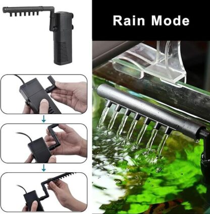 3 In1 Aquarium Fish Tank Filter Water Internal Purifier Filter Oxygen UK - Image 5