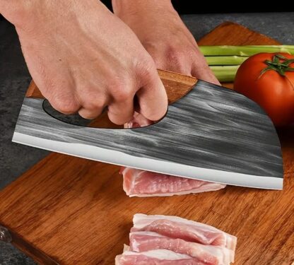 1pc Hand Forged Bone Cutter Kitchen Knife - Sharp Lightweight Dual-Use Slicer For Women - High-Carbon Stainless Steel, Ergonomic Handle, Easy To Clean, And Durable - Image 8