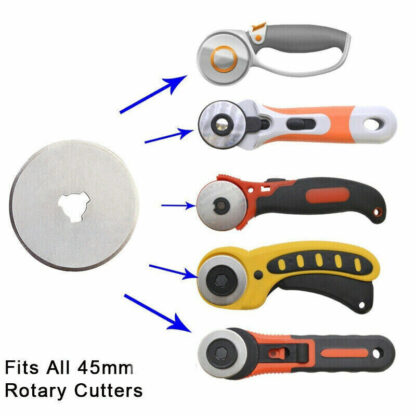10PCS 45mm Rotary Cutter Replacement Blade Roller Cutter Blade Sewing Cutting A - Image 3