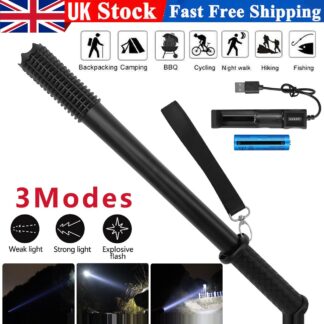 Baseball LED Flashlight Rechargeable Torch Spotlight Emergency Security Work Light 3 Lighting Modes
