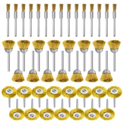 45Pcs Brass Polishing Wire Cup Mix Brush Set For Dremel Rotary Tool Accessories - Image 6