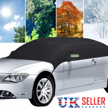 HalfCarCoverTopRoofWaterproofOutdoorSunUVRainProtectionUniversal - Image 2
