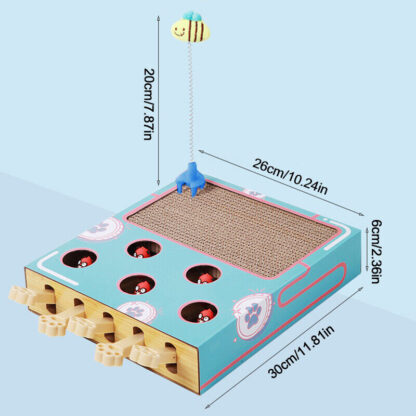 Cat Toy Whack-a-Mole Cat Scratching Board Toy Grinding Claw Rest Play Funny Cat - Image 5