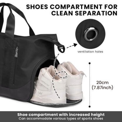 Men Women Gym Duffle Bag Waterproof Large Weekend Travel Sport Holdall Luggage - Image 4