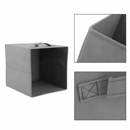 4 Pack Foldable Storage Box Foldable Canvas Drawer Organizer Fabric Cube - Image 3