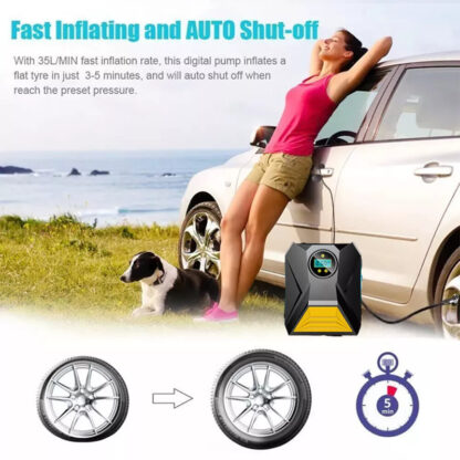 Electric Corded 12V 150PSI Car Tyre Inflator  Portable Air Compressor - Image 10