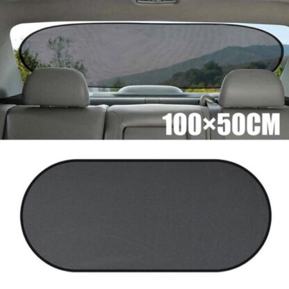 Rear Window Screen Sun Shade Mesh Cover Windshield Sun UV Visor Blocks Black - Image 7
