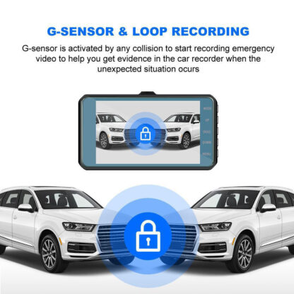 Dashcam Pro DUAL REAR Car Camera  Wide Angle 1080p With 32GB SD Card - Image 8